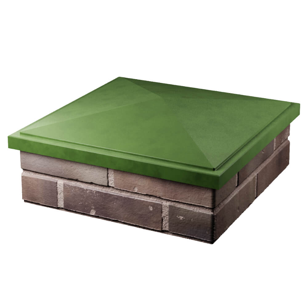 Колпак Zking БонаМоно Зеленый на столб 2х2 кирпича (515х515, 530х530мм) в Саратове фото