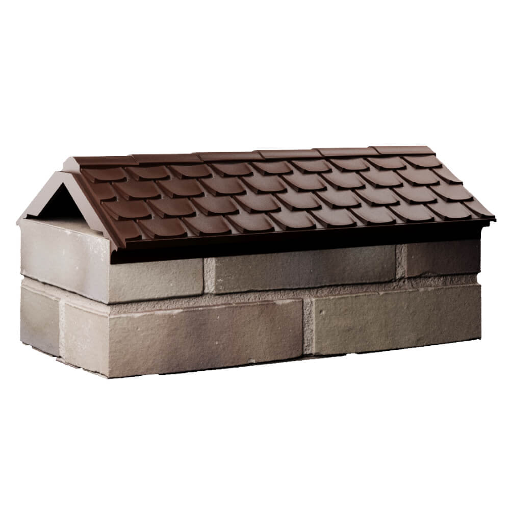 Парапет Zking Эльбрус Коричневый с посадкой на 1 кирпич (255мм) Саратов фото